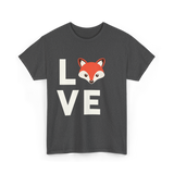 Love Fox Cute Fox T-Shirt - Dark Heather