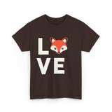 Love Fox Cute Fox T-Shirt - Dark Chocolate