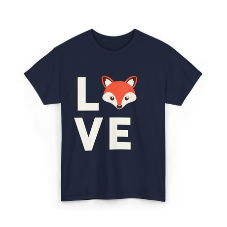 Love Fox Cute Fox T-Shirt - Navy