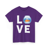 Love Goldfish Pet Fish Aquarist T-Shirt - Purple