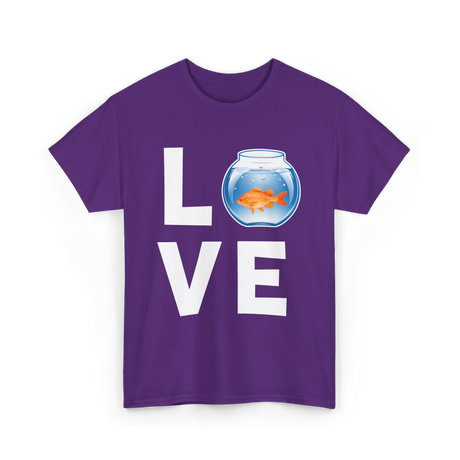 Love Goldfish Pet Fish Aquarist T-Shirt - Purple