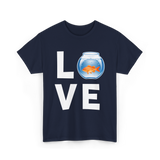 Love Goldfish Pet Fish Aquarist T-Shirt - Navy