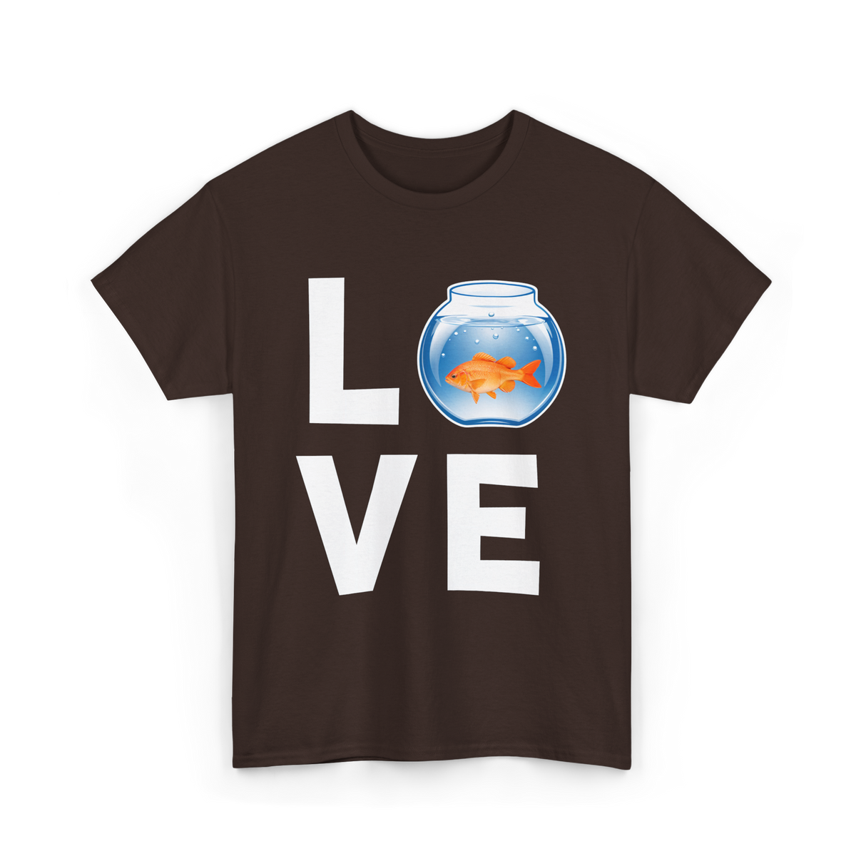 Love Goldfish Pet Fish Aquarist T-Shirt - Dark Chocolate