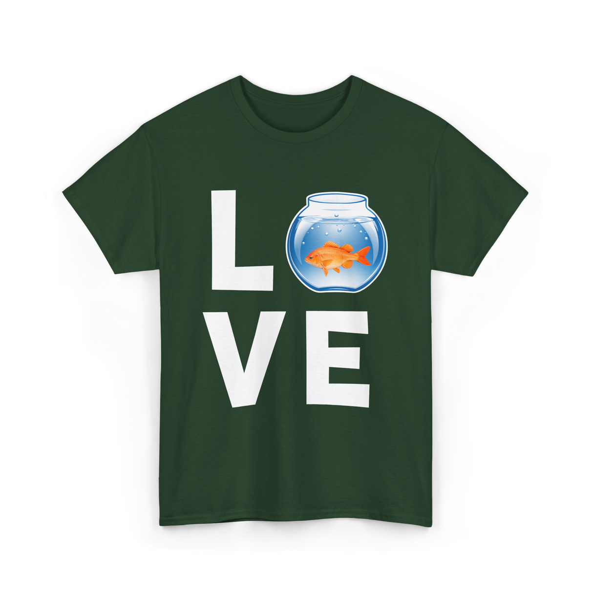 Love Goldfish Pet Fish Aquarist T-Shirt - Forest Green