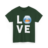 Love Goldfish Pet Fish Aquarist T-Shirt - Forest Green