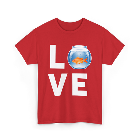 Love Goldfish Pet Fish Aquarist T-Shirt - Red