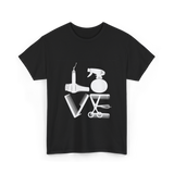 Love Hair Tools Hairdressing T-Shirt - Black