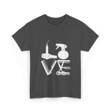 Love Hair Tools Hairdressing T-Shirt - Dark Heather