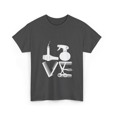 Love Hair Tools Hairdressing T-Shirt - Dark Heather