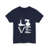 Love Hair Tools Hairdressing T-Shirt - Navy