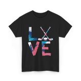 Love Hockey Ice Hockey T-Shirt - Black