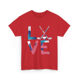 Love Hockey Ice Hockey T-Shirt - Red