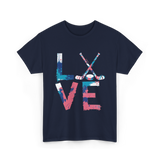 Love Hockey Ice Hockey T-Shirt - Navy