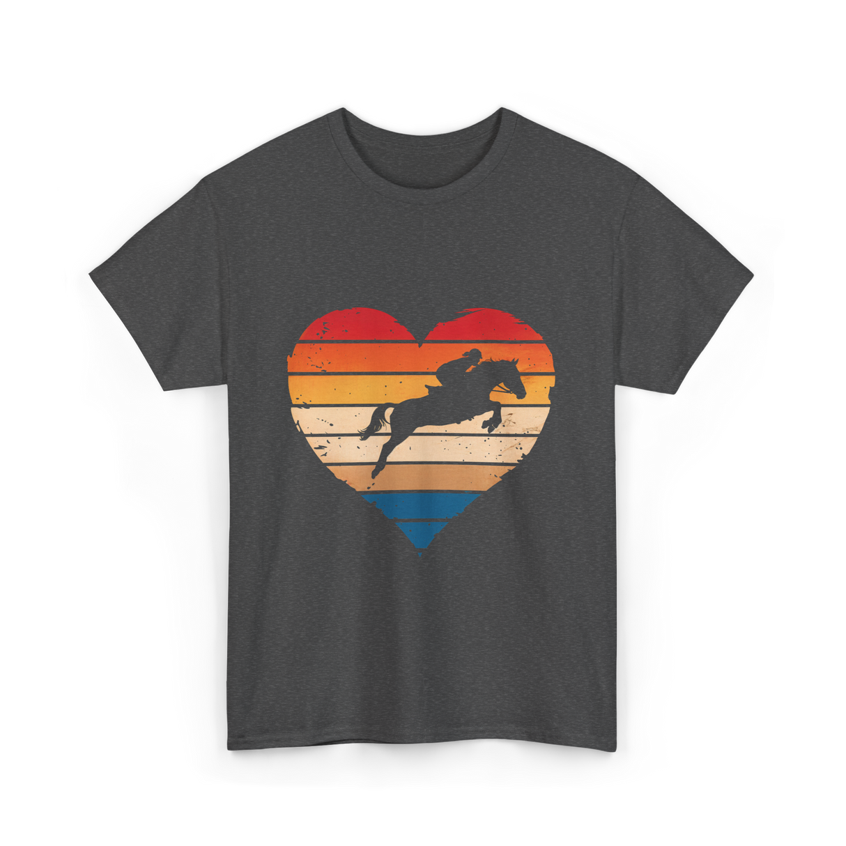 Love Horses Equestrian T-Shirt - Dark Heather