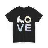 Love Ice Skate Figure Skating T-Shirt - Black