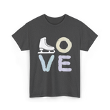 Love Ice Skate Figure Skating T-Shirt - Dark Heather