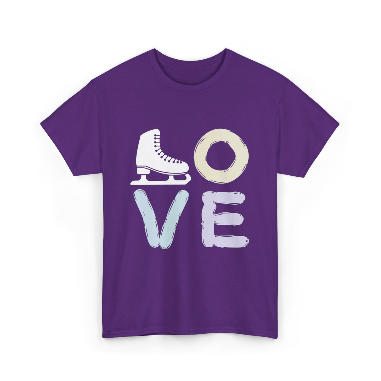 Love Ice Skate Figure Skating T-Shirt - Purple