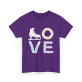 Love Ice Skate Figure Skating T-Shirt - Purple