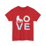 Love Ice Skate Figure Skating T-Shirt - Red