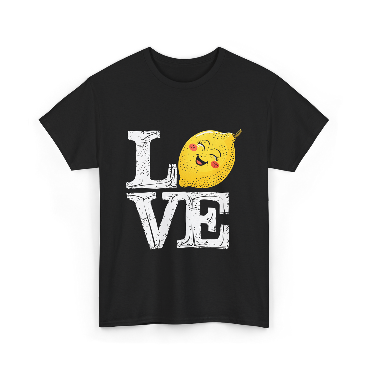 Love Lemon Citrus Summer Fruit T-Shirt - Black