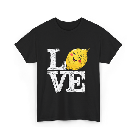 Love Lemon Citrus Summer Fruit T-Shirt - Black