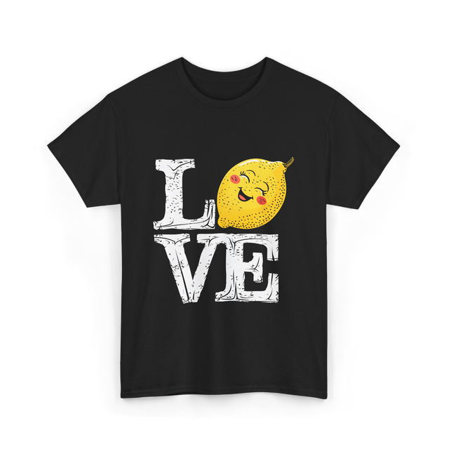 Love Lemon Citrus Summer Fruit T-Shirt - Black