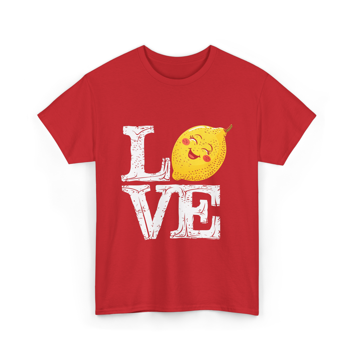 Love Lemon Citrus Summer Fruit T-Shirt - Red