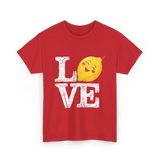 Love Lemon Citrus Summer Fruit T-Shirt - Red