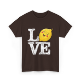 Love Lemon Citrus Summer Fruit T-Shirt - Dark Chocolate