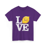 Love Lemon Citrus Summer Fruit T-Shirt - Purple