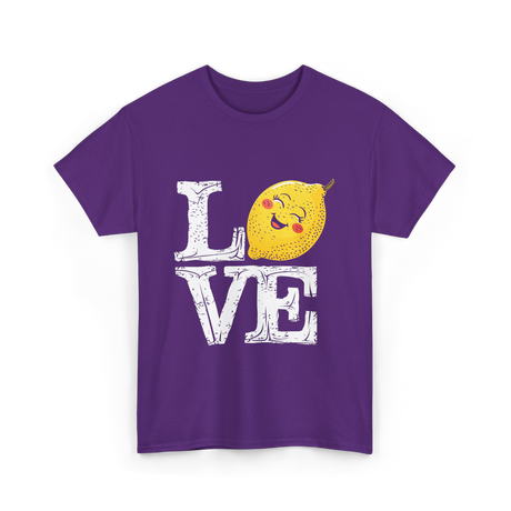 Love Lemon Citrus Summer Fruit T-Shirt - Purple