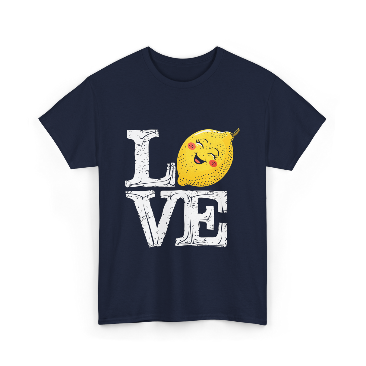 Love Lemon Citrus Summer Fruit T-Shirt - Navy