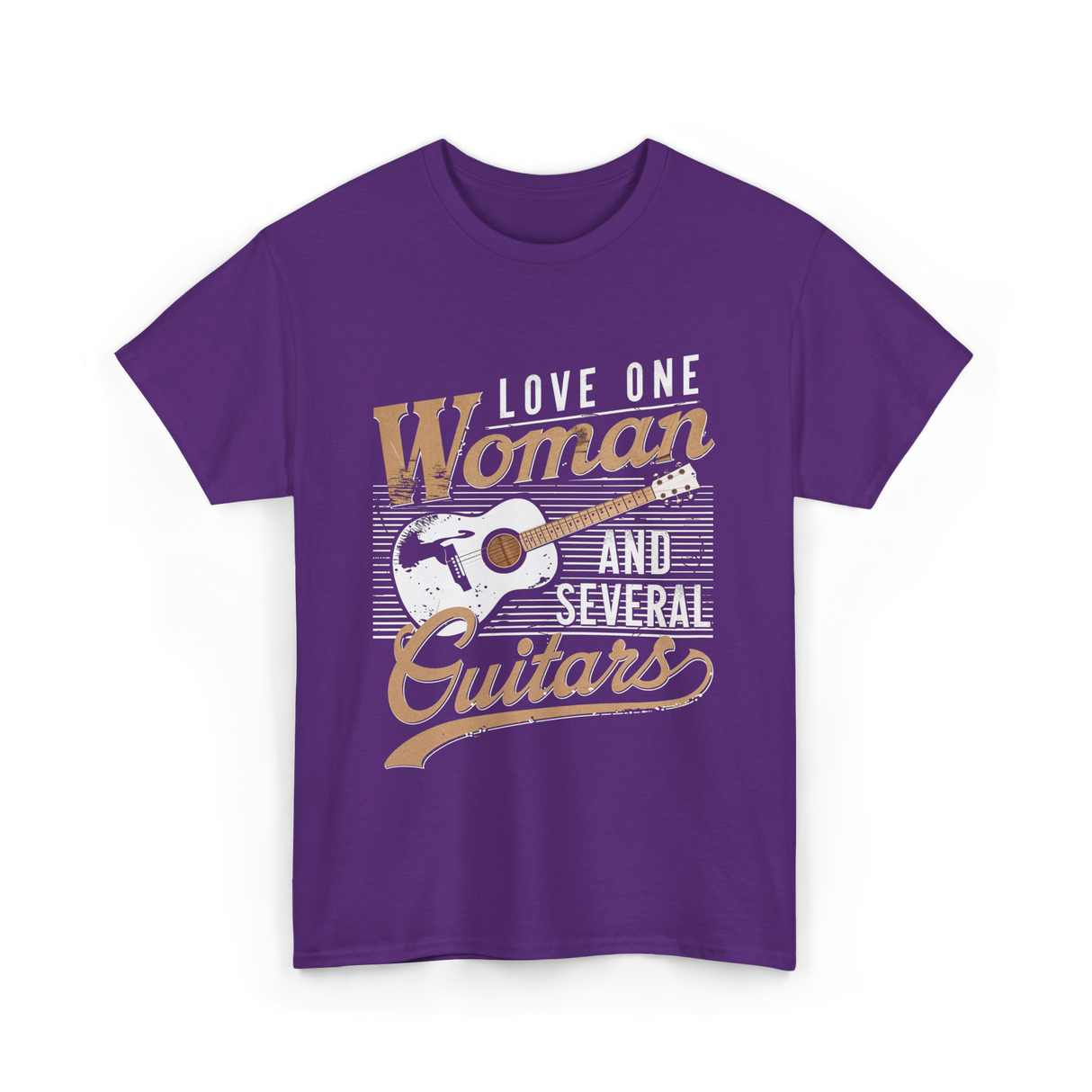 Love One Woman Guitar T-Shirt - Purple