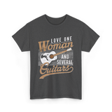 Love One Woman Guitar T-Shirt - Dark Heather