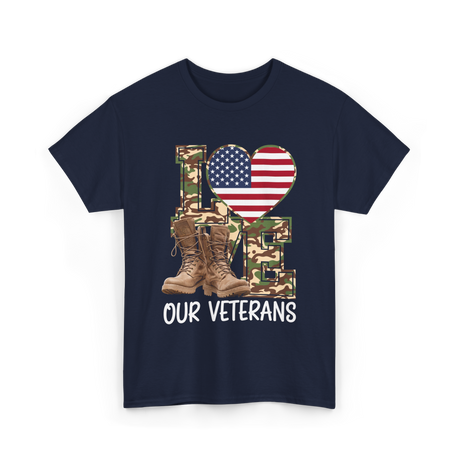 Love Our Veterans Veterans Day T-Shirt - Navy