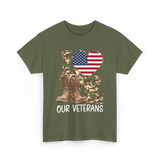 Love Our Veterans Veterans Day T-Shirt - Military Green