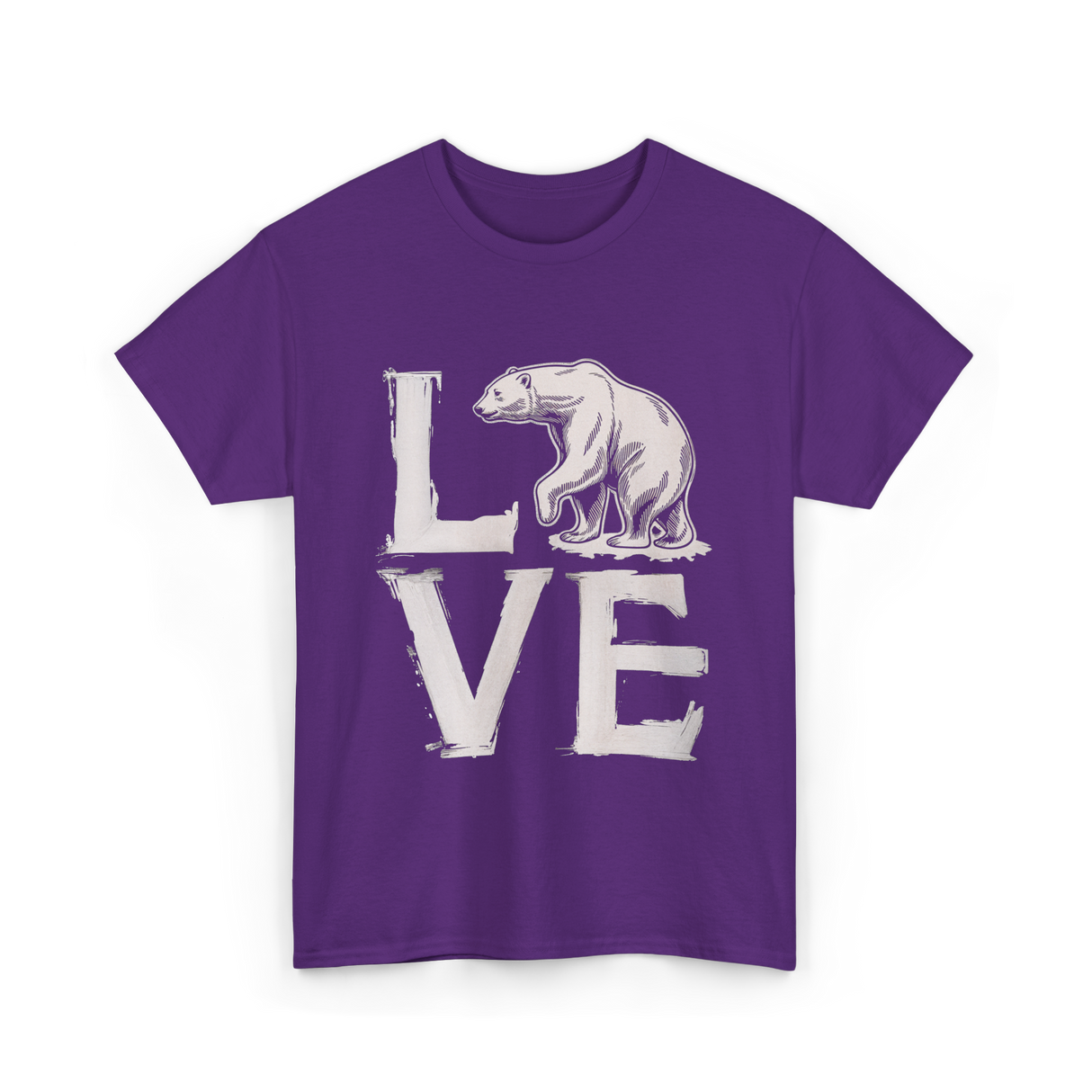 Love Polar Bear Conservation T-Shirt - Purple