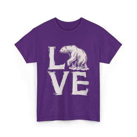 Love Polar Bear Conservation T-Shirt - Purple