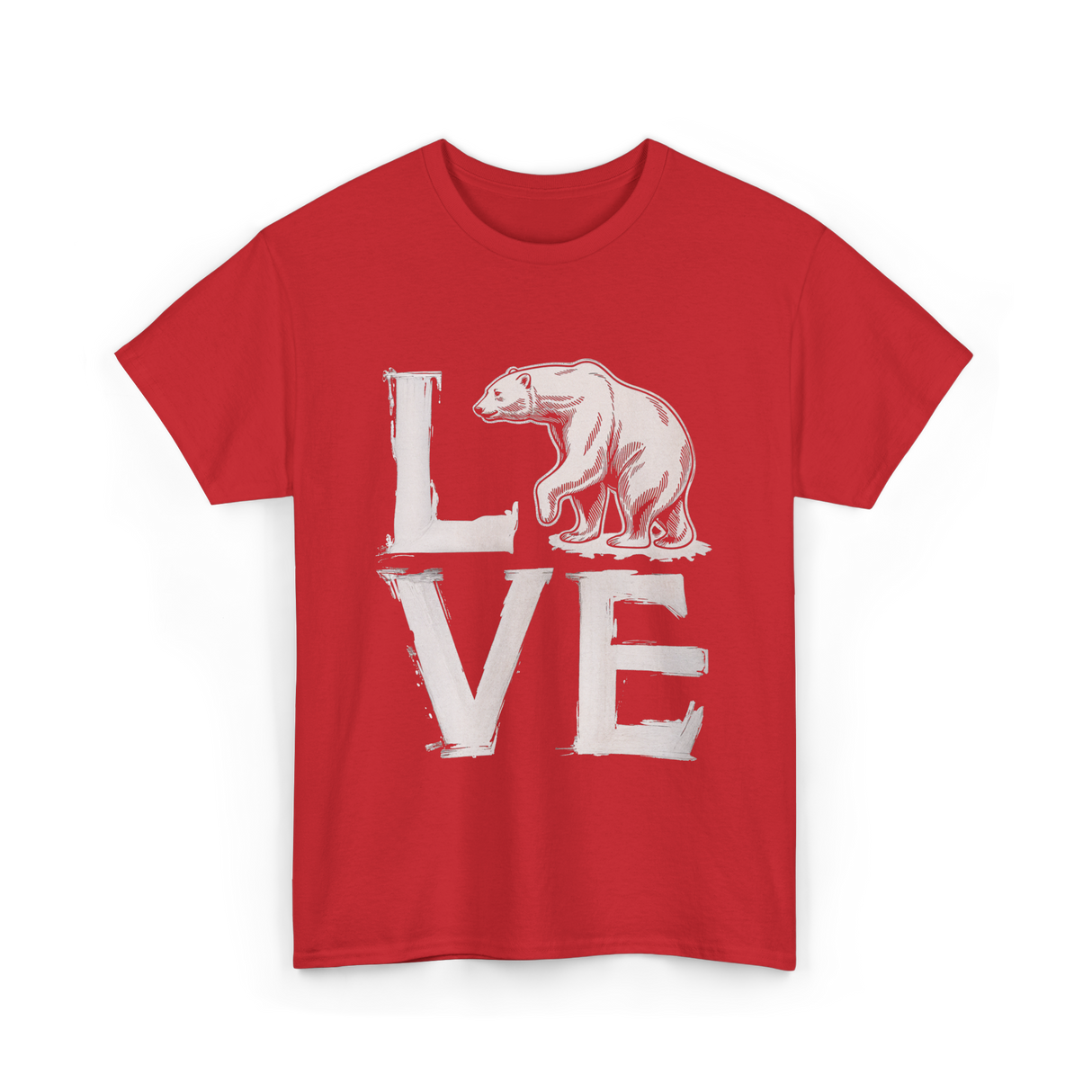 Love Polar Bear Conservation T-Shirt - Red