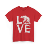 Love Polar Bear Conservation T-Shirt - Red