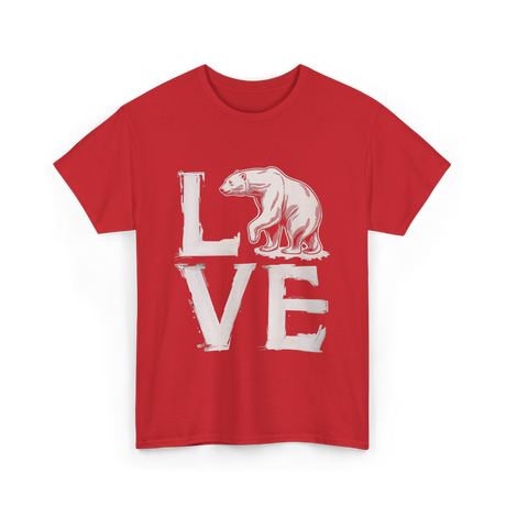 Love Polar Bear Conservation T-Shirt - Red