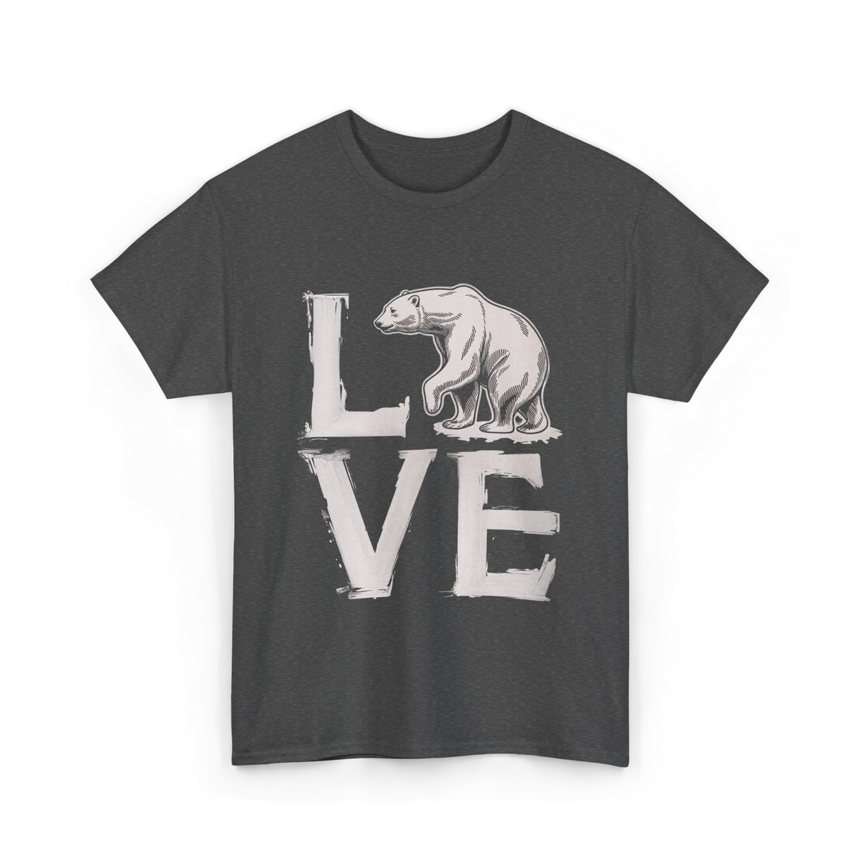 Love Polar Bear Conservation T-Shirt - Dark Heather