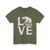 Love Polar Bear Conservation T-Shirt - Military Green