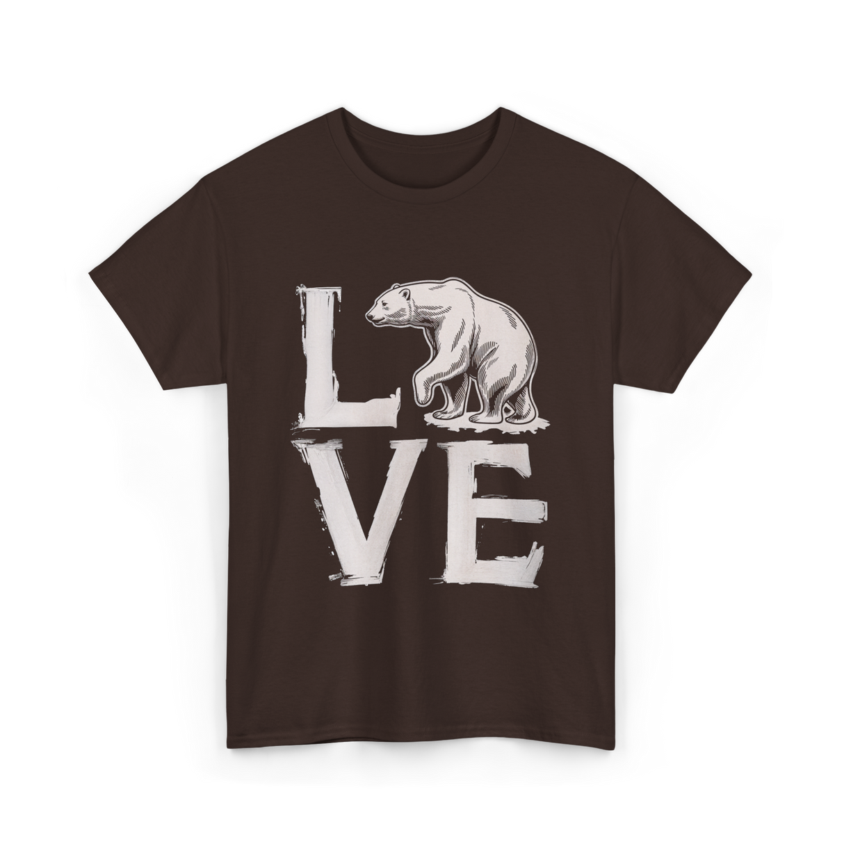 Love Polar Bear Conservation T-Shirt - Dark Chocolate