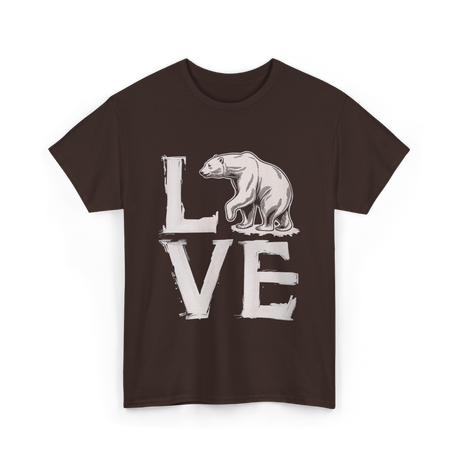 Love Polar Bear Conservation T-Shirt - Dark Chocolate