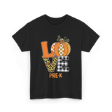 Love Pre-K Pumpkin Teacher T-Shirt - Black