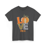 Love Pre-K Pumpkin Teacher T-Shirt - Dark Heather