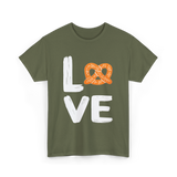 Love Pretzel Pretzels T-Shirt - Military Green