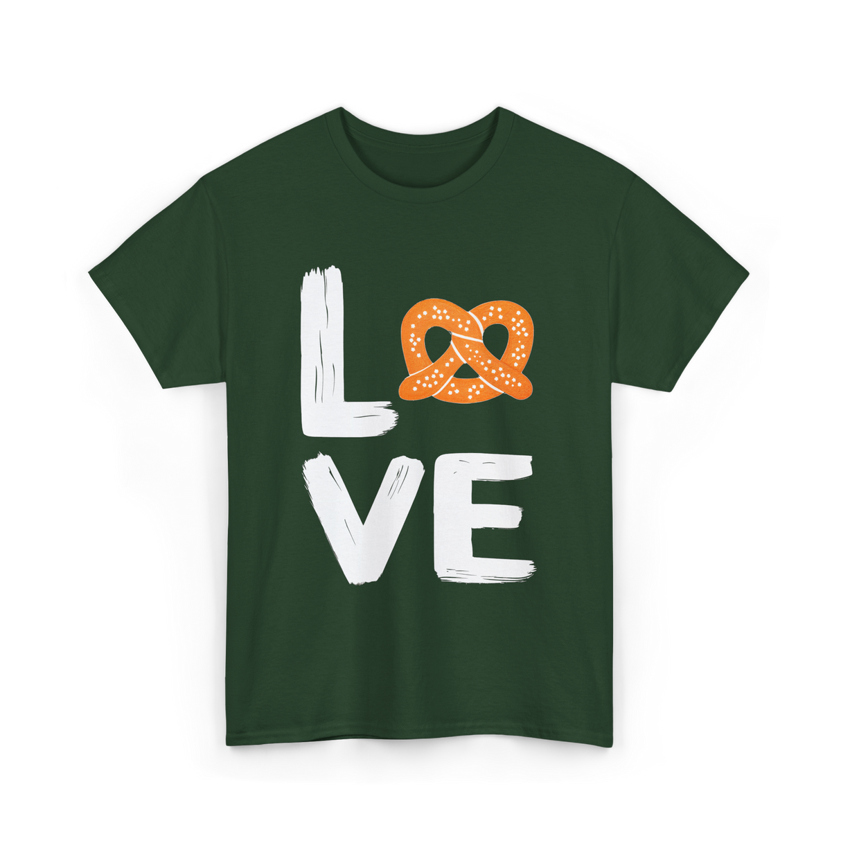 Love Pretzel Pretzels T-Shirt - Forest Green