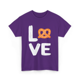 Love Pretzel Pretzels T-Shirt - Purple